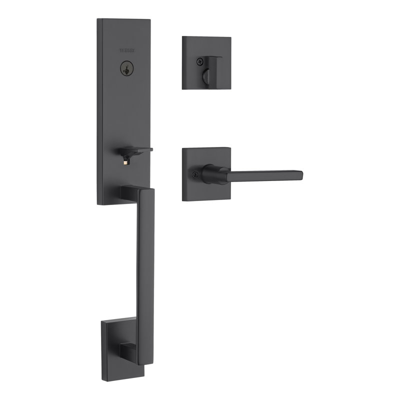 Weiser Vancouver X Halifax Handleset Handlesets - Satin Nickel, Matte Black