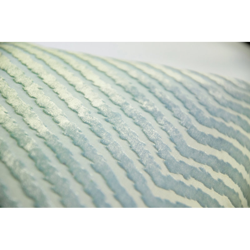 Chevron Embroidered Pillow Cover & Insert, 18"H x 18"W, Ice