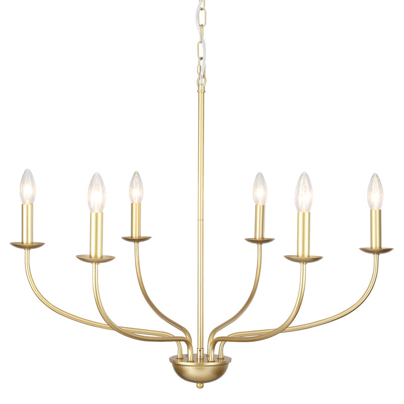 Ayrie 6 - Light Dimmable Classic / Traditional Chandelier, Industrial Vintage Candle Ceiling Light for Kitchen Island, Bedroom, Foyer, Living Room, Office