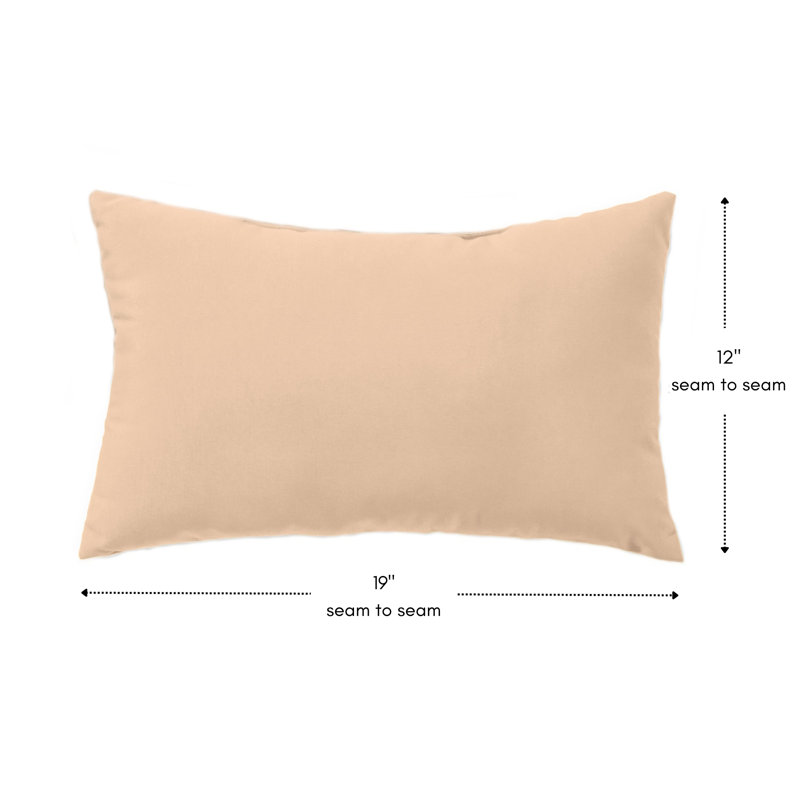 Henrich Indoor/Outdoor Striped Lumbar Pillow, Stone