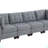 Living Room Furniture Tufted Armless Chair Linen Like Fabric 1Pc Armless Chair Cushion Nail Heads Wooden Legs-436172570