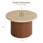 Table basse 31,5 "avec base en bois massif-458940609