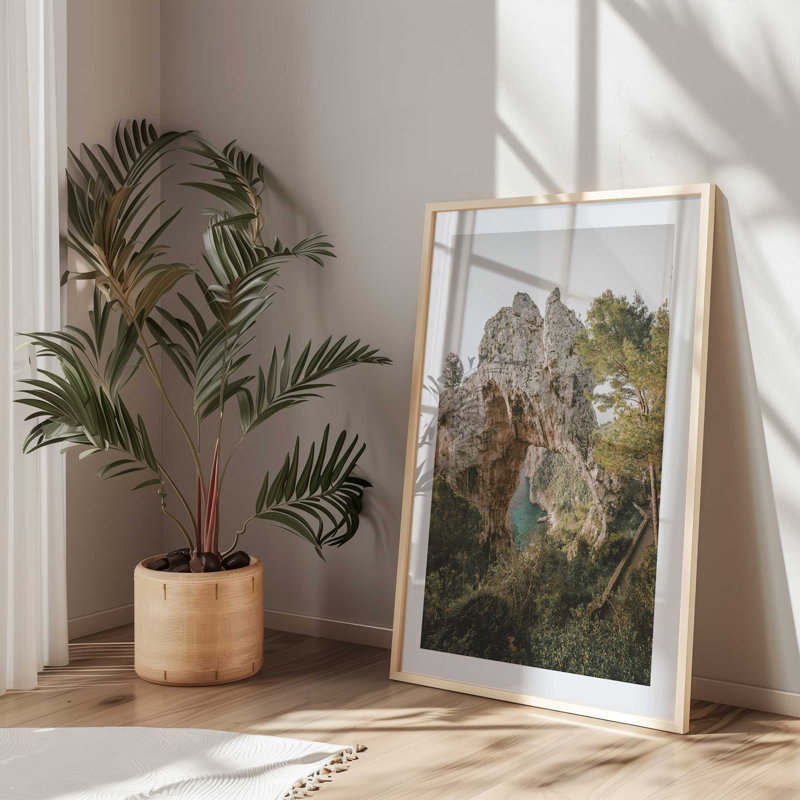Nature's Archway Print, Brushed Gold Single Picture Framed, 21.25" H x 17.25" W x 1.25" D