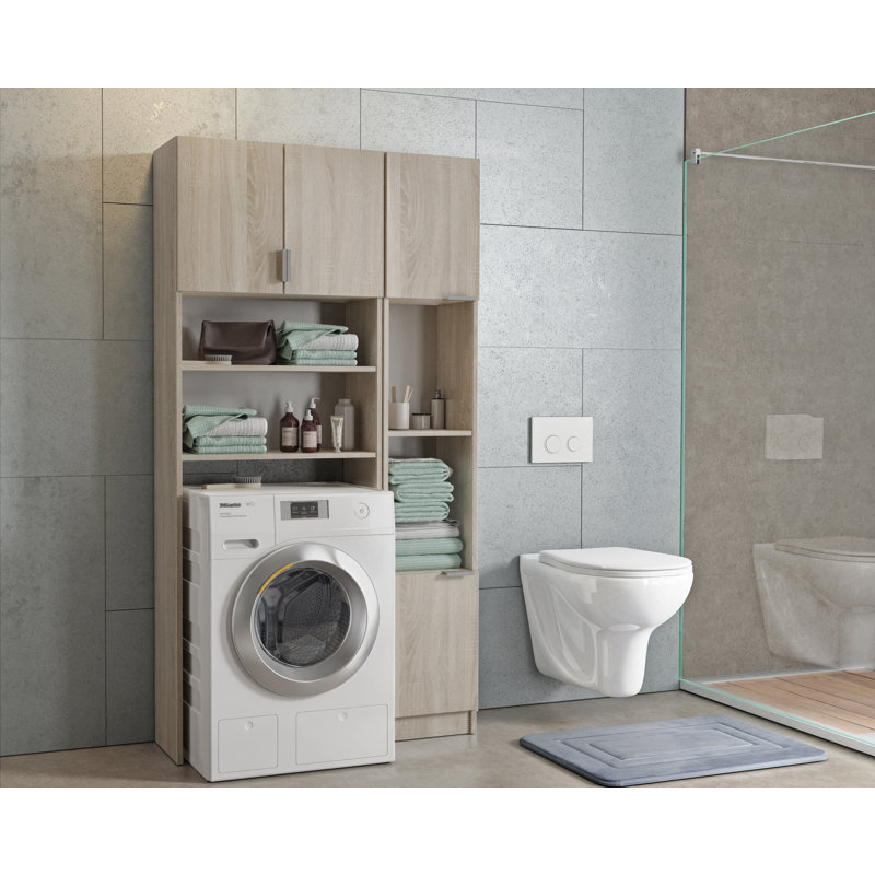 Cazadero Freestanding Bathroom Storage Furniture Set, Oak