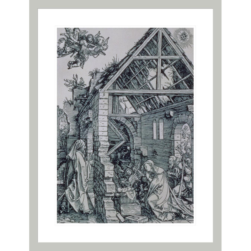 «The Adoration of the Shepherds» par Albrecht Dürer, impression giclée sur cadre, H 29,5 po x l 22,58 po
