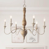Lustre style campagnard à 6 lumières de 29,5 po Marcus