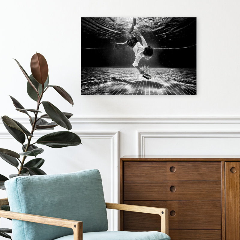 «Under Dream Dream Ship», impression d'art surréel serein, 16" H x 24" W