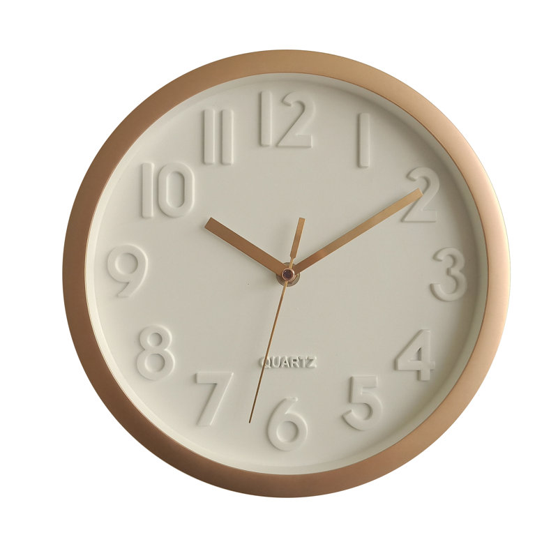 Horloge murale 10 po Hachi, Or / blanc
