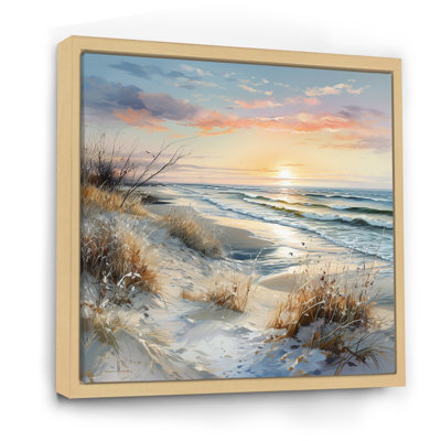 «Beach Sunset Charm In Winter III», reproduction sur toile