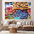 Vibrant Graffi Street Paint Peel & Stick Abstract Border-93867922