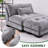 Armless Chaise Lounge，Cloud Chaise，Tufted Chaise Chair-1778828648