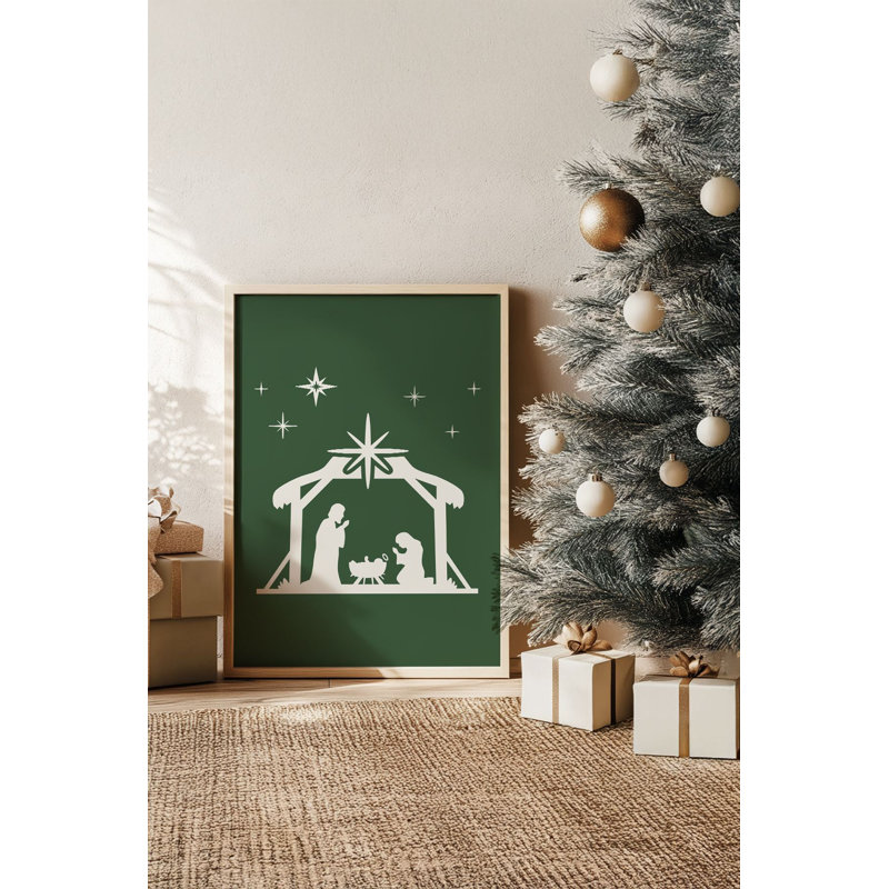 «Festive Christmas», peinture encadrée décorative de 13,0 po x 19,0 po | Cadre 100% bois massif (épaisseur: 0,8 pouce), œuvre d'art 100% MDF | Impression numérique pour des couleurs vives, décoration murale parfaite pour la maison et le bureau