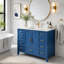 Meuble-lavabo moderne en bois massif avec lavabo, plateau en quartz, portes à fermeture en douceur et tiroirs spacieux-1457392201