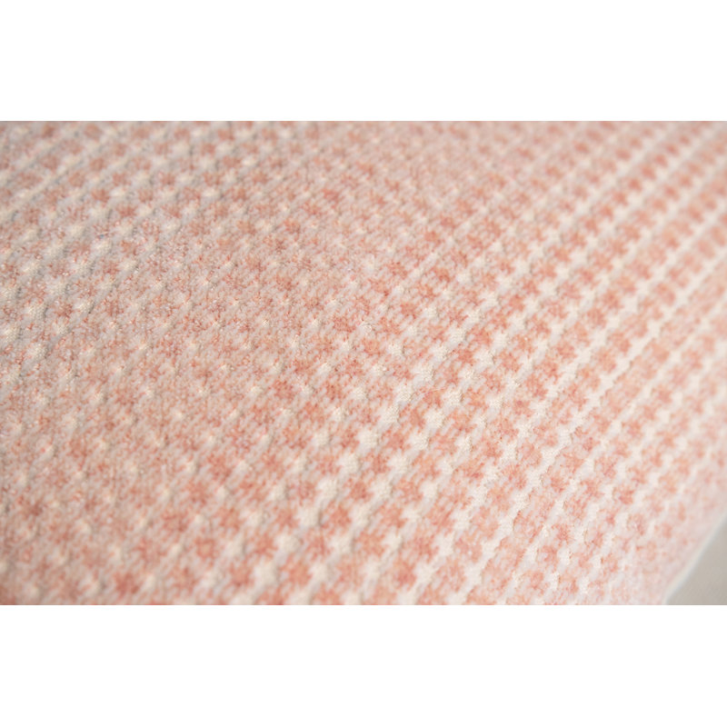 Morpho Square Woven Jacquard Pillow, 26"H x 26"W, Peach