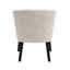 Chaise de chambre blanche - Conception compacte avec rembourrage confortable dans la lune élégante pour les petits espaces
