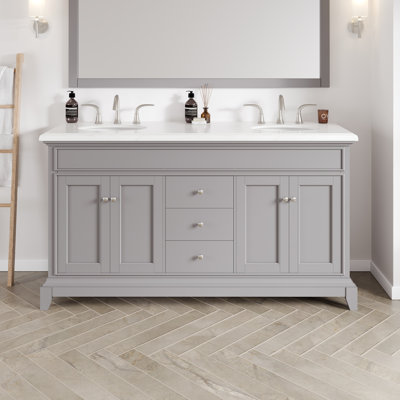 Pineville 60" Double Bathroom Vanity Set