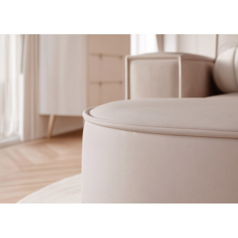 4 Seater Corner Sectional, Left Hand Facing, Blush Pink