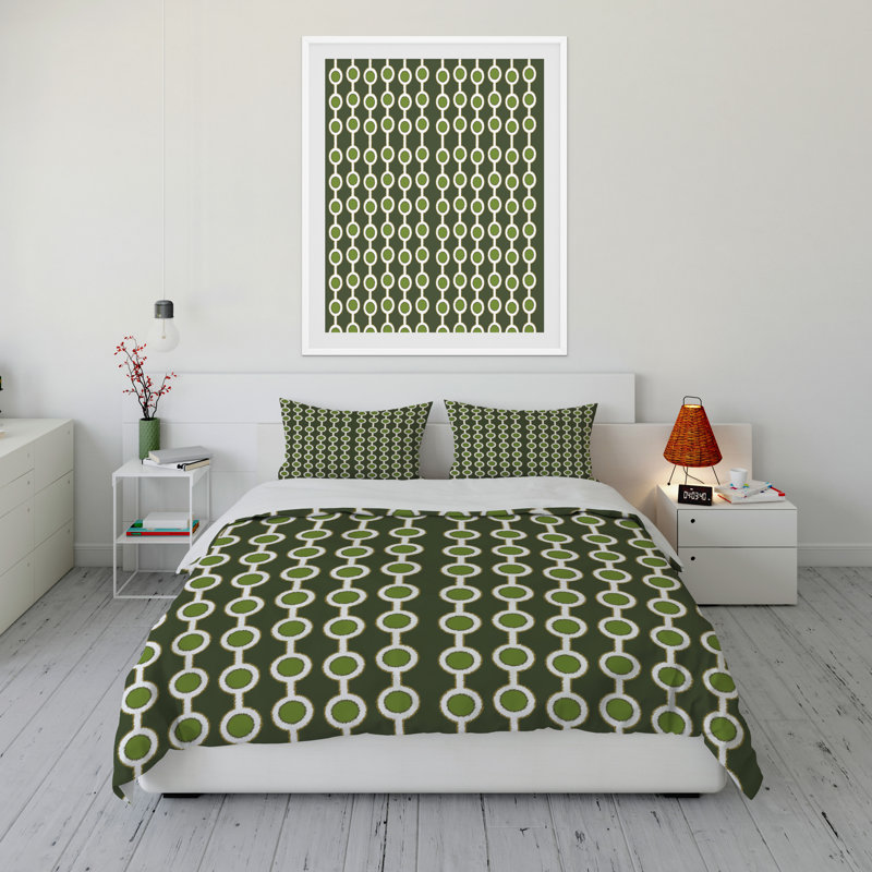 Polyester Channel Geometric Shapes Comforter, King Comforter + 2 King Pillowcases