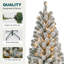Arbre de Noël artificiel pré-éclairé enneigé-130071429