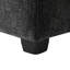 Canapé modulaire 84 * 57 ", canapé modulaire en chenille 4 places avec 2 coussins, structure en bois massif, coussins en mousse haute librement combinables, pour bureau, coussins, meubles intérieurs noirs et gris