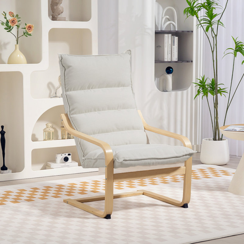 Fauteuil d'appoint moderne Birch, Crème, crème