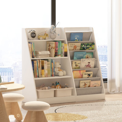 Bibliothèque pour enfants Maggiorina, étagère à livres, armoire de rangement, présentoir à livres