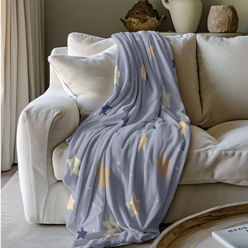 Motif étoilé - couverture de qualité supérieure 1 pièce, Lit simple
