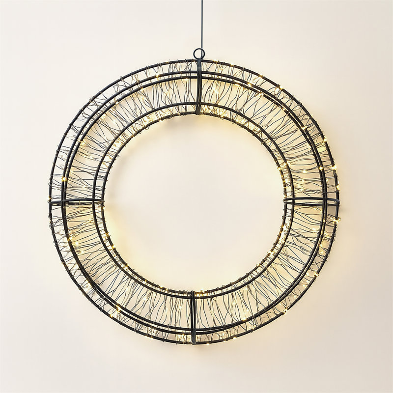 Indoor / Outdoor Led Wreath Lighted Window Décor