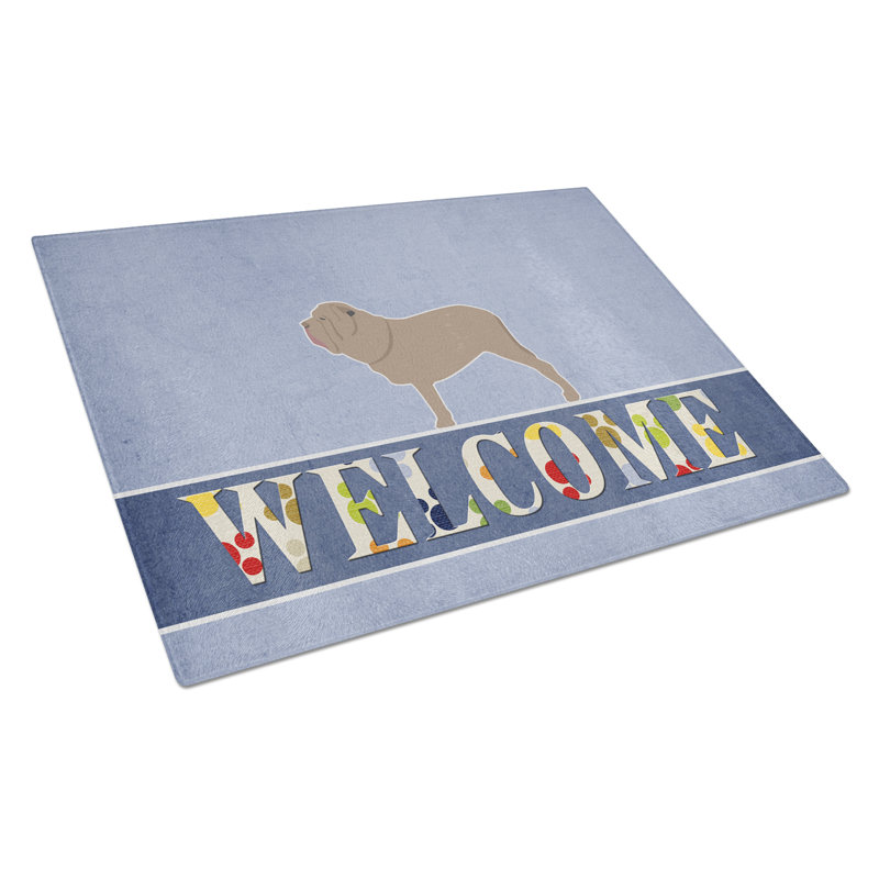 Planche à découper en verre trésors neapolimastiff caroline Welcome Dog
