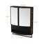 Armoire murale moderne en verre arquée à double porte avec miroir incassable et rangement polyvalent, idéale pour divers espaces-1601332732