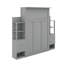 Lit escamotable double avec tablettes, tiroirs et lumières DEL-742981541