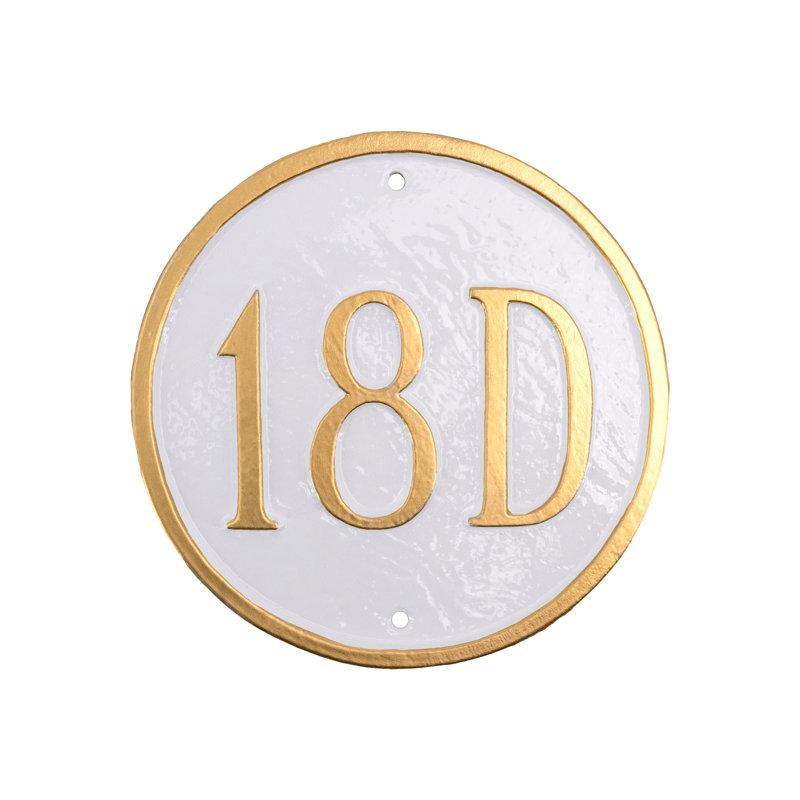 Plaque d'adresse murale sur 1 ligne, Gris / argenté, Oui