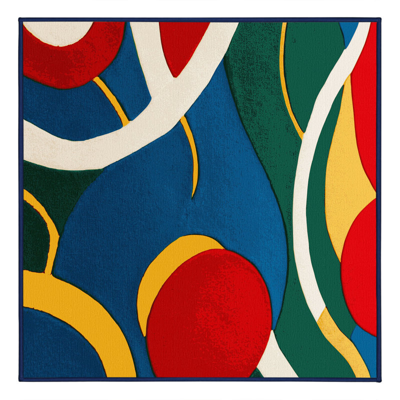 Tapis rétro Horizon, Carré 5 pi