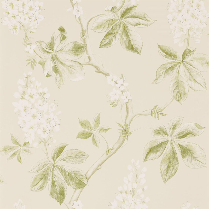 Chestnut Tree Wallpaper, Lemon/Lettuce