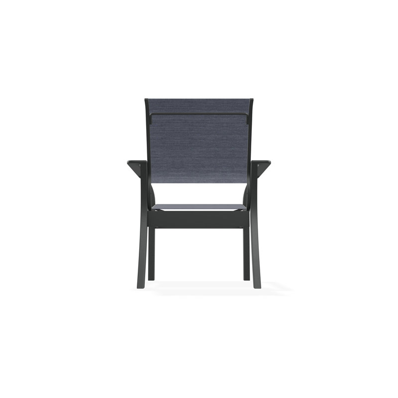 Leeward Outdoor Dining Chair, Collect Indigo, Graphite