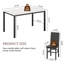 Ensemble de salle à manger 5 pièces en faux marbre, 4 chaises rembourrées en polyuréthane, mobilier de table de cuisine moderne pour la salle à manger, plateau de table compact en faux marbre