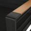 Extérieur en aluminium avec coussins foncés - style eau - couverture et capitonnage horizontal