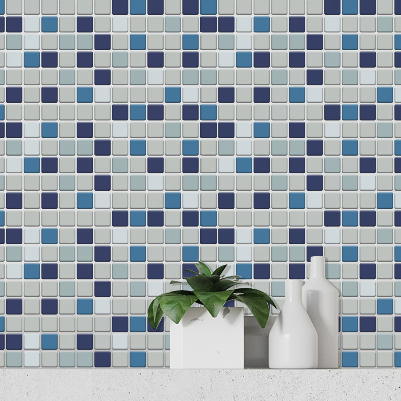 Montel Glitter Mosaic 3D Sticker Tile 30 x 15cm, Blue
