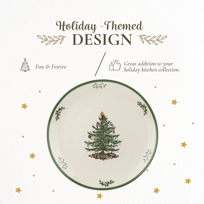 Spode Christmas Tree Round Platter 14"