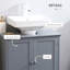 Armoire de salle de bain sous le lavabo avec 2 portes et tablette, meuble-lavabo à piédestal