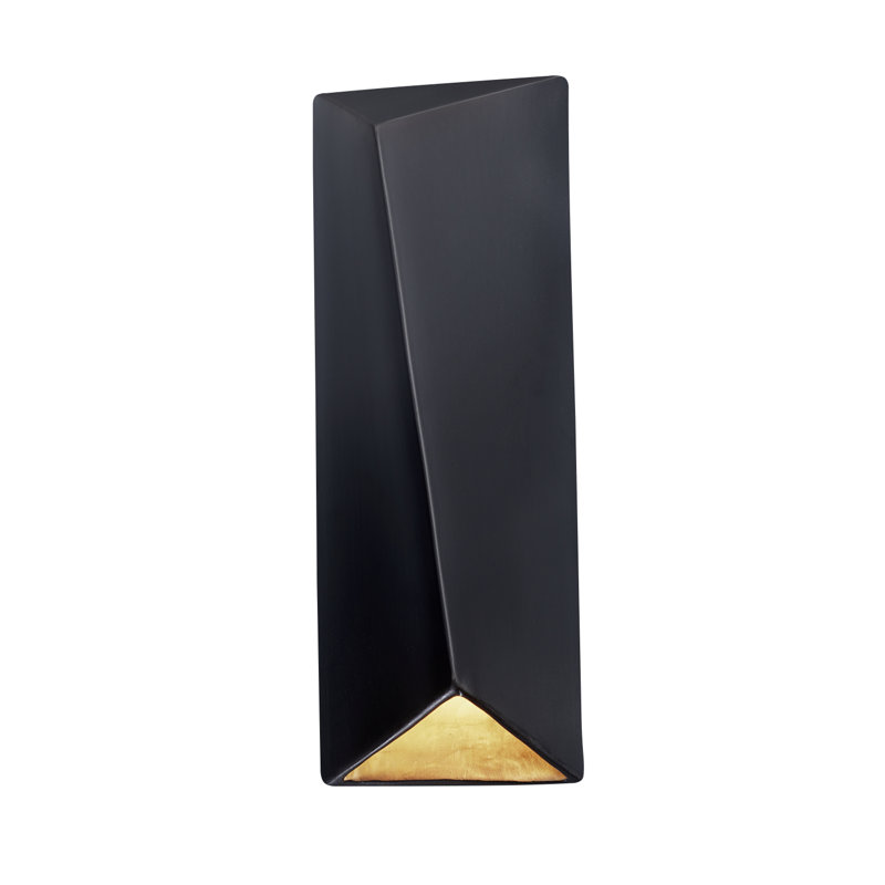 Caeli Wall Sconce, Carbon Matte Black with Champagne Gold Internal