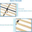 Structure de lit simple en velours avec tête de lit coquille, lit plateforme réglable avec support en lattes de bois, aucun sommier requis, bleu-1292009932-1292009933