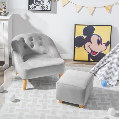 Fauteuil club avec repose-pieds Lorata