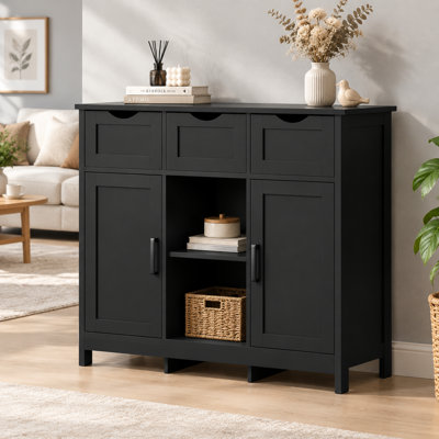 Storage Cabinets,Wooden Floor Cabinet,with Drawers and Shelves Cabinets