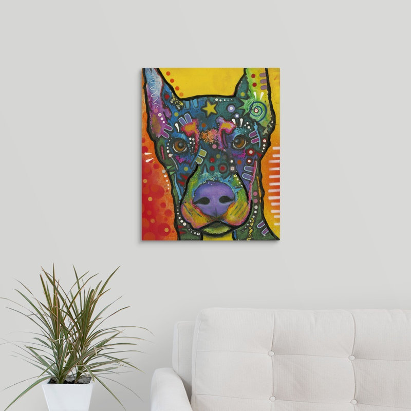« dog art 17 », reproduction sur toile, H 20 po x l 16 po x P 1,25 po