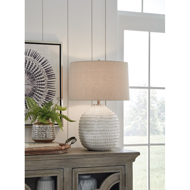 Florenza 26.5" Beige Table Lamp