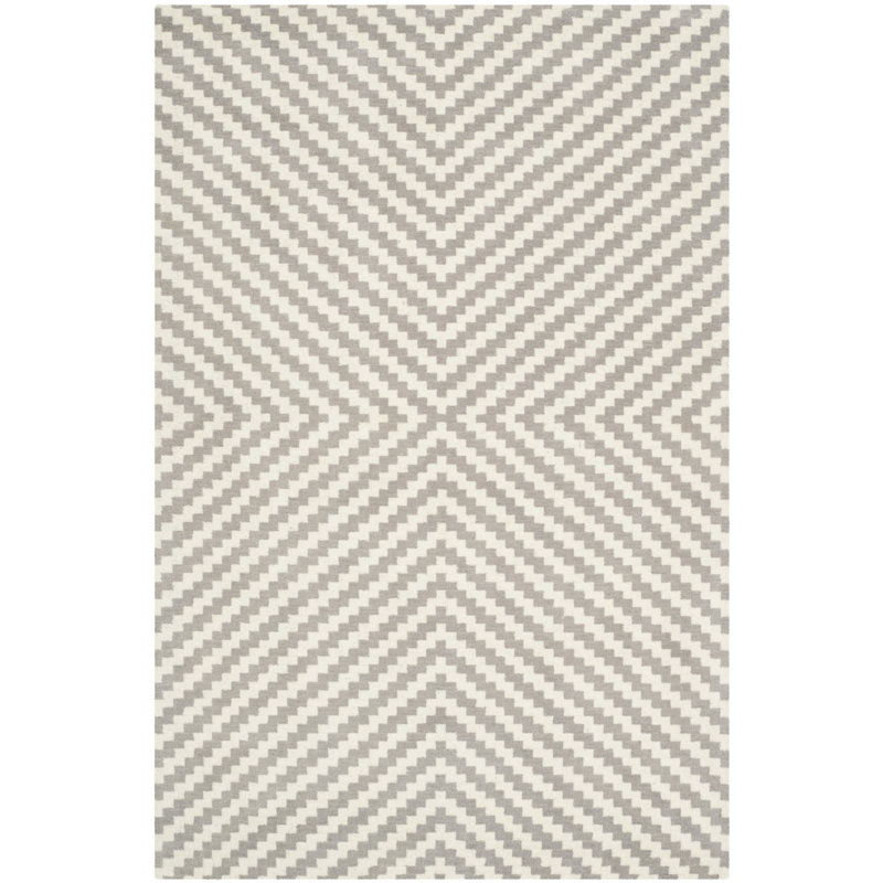 Sanyla Hand Tufted Wool Geometric Rug, Rectangle 5' x 7'