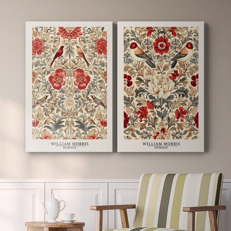 WM MORRIS Series LXIV-Premium Gallery Wrapped Canvas -Ready to Hang, 27" H x 36" W