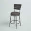 Tabouret de bar pivotant avec dossier en bois de 26 po Morford
