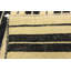 Tapis zone en laine noir/beige 3 pi x 4 pi 10 po one-of-kind à la main noué la new age Nash